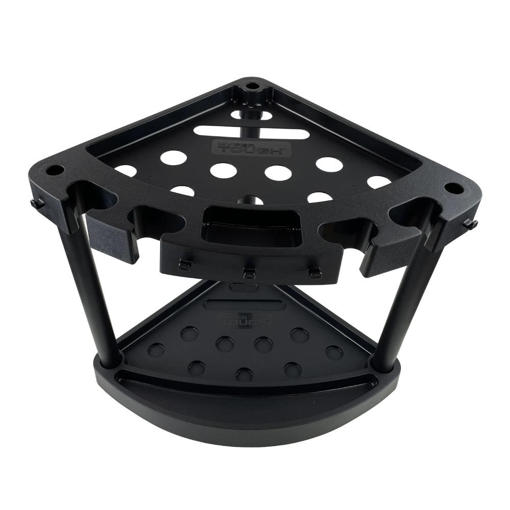 

Plastic Tool Slot Corner Rack Shelf Unit, 21 Slots, Black United States