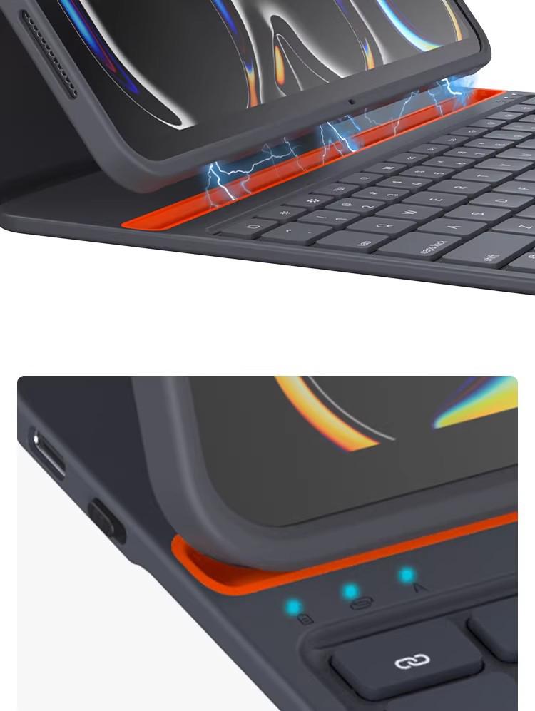 10th Gen iPad Keyboard Case for Air 6/5, Magnetic Floating Double-Sided Clip Bluetooth, 12.9" (2022)