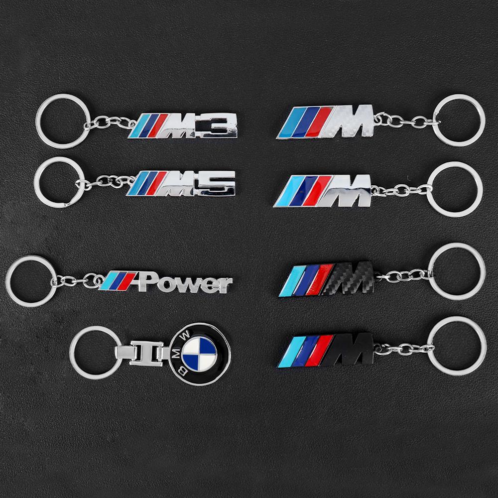 BUBH4 Car Metal Key Holder Keychain Pendant Keyrings Decor Accessories For BMW M M3 M4 M5 X1 X2 X5 Performance F30 E28 E36 E39 E46 E91
