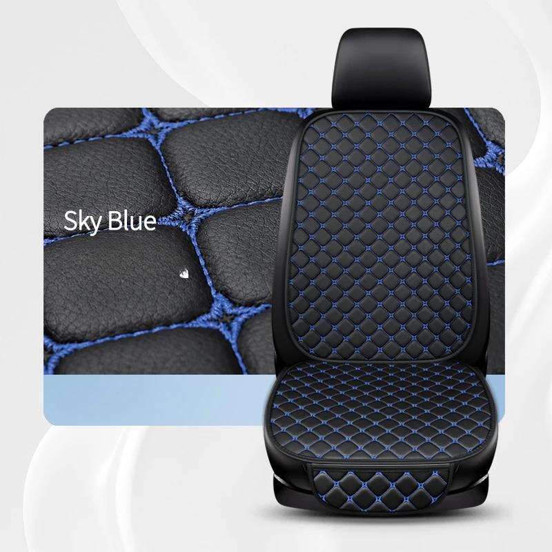 Four-Season Universal PU Leather Car Seat Covers, Full Surround Auto Seat Cushion, Breathable Chair Protector with Storage Pocke