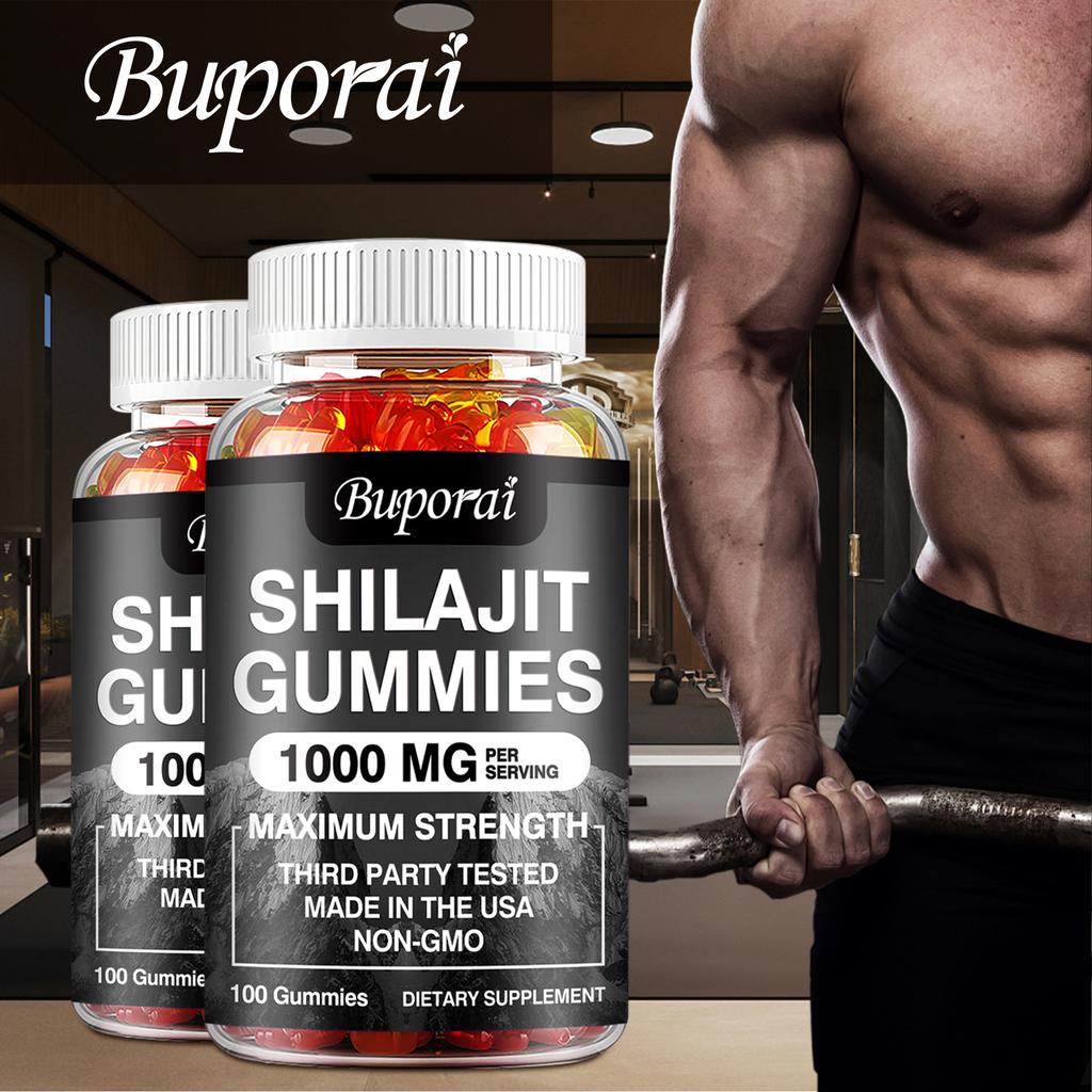 Buporai Gummies 1000mg, containing fulvic acid, suitable for both men and women, boosts energy and immunity.