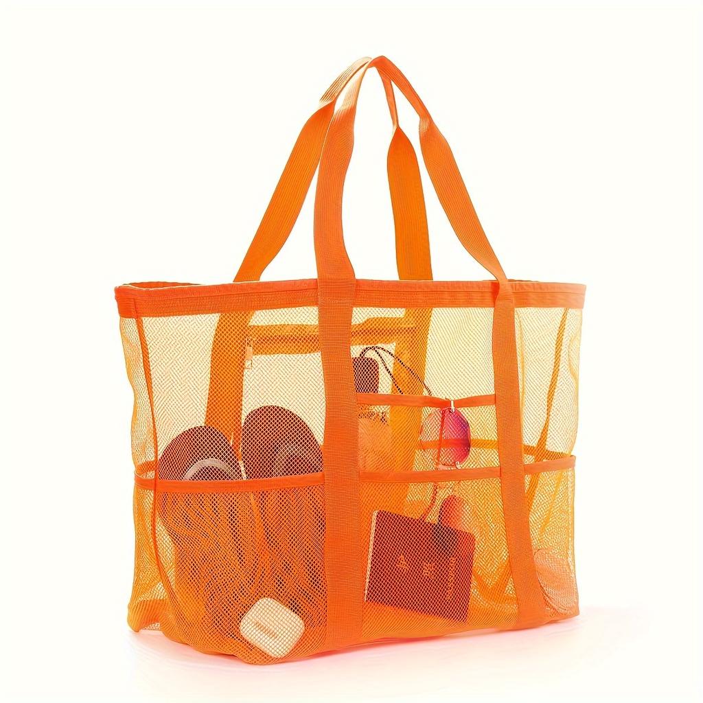 Mesh beach bag extra large capacity beach toy storage perfect for the beach and sea