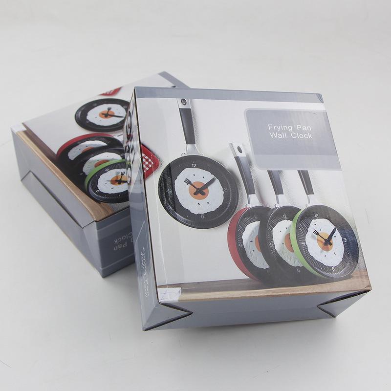 Patelnia z jajkiem sadzonym Zegar w kształcie kreatywny dekoracyjny zegar ścienny