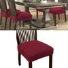 2 Piece Washable Jacquard Chair Seat Cover Anti-Dust Elastic Dining Chair Seat Slipcover Breathable Removable