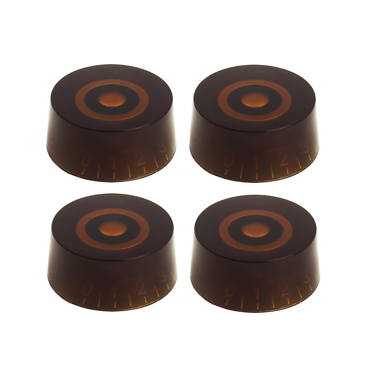 FLEOR 4PCS Electric Guitar Speed Control Knobs For LP Guitar,5 Colors Choose янтарь