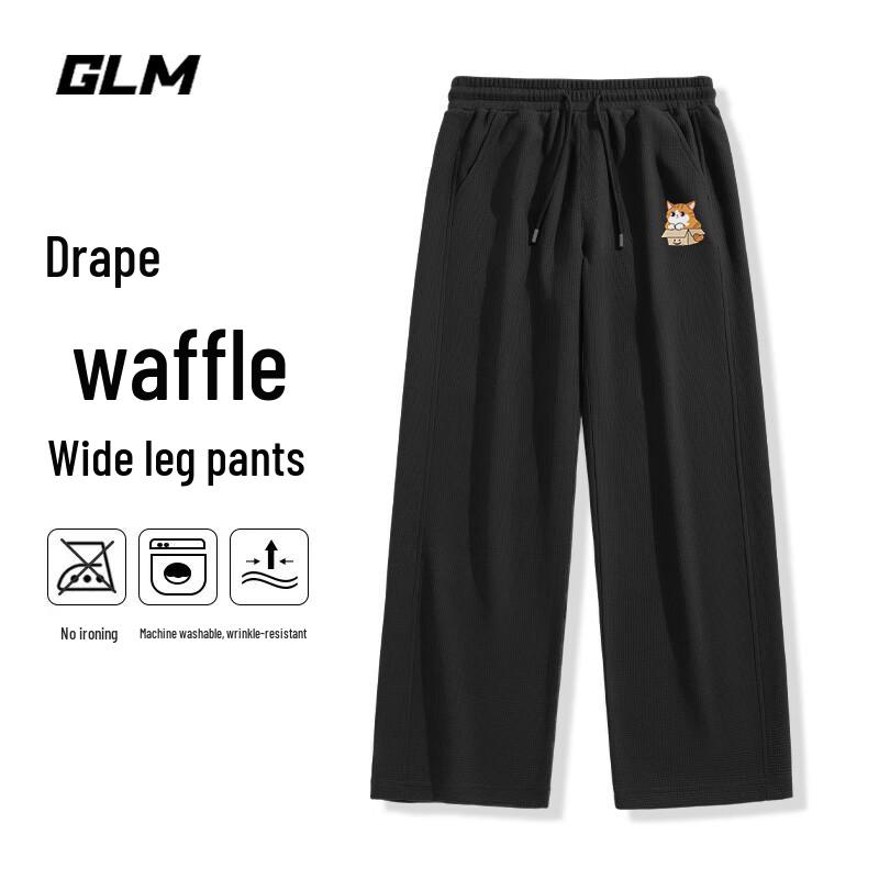 

Men s Waffle Knit Graphic Wide-Leg Sweatpants 3XL