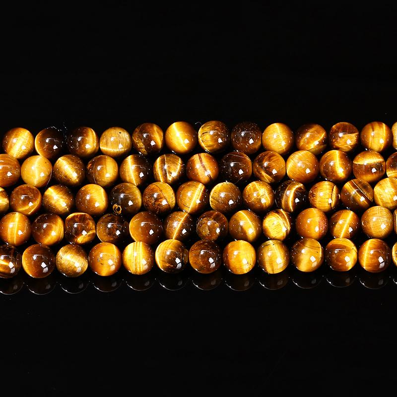 Natural Yellow Tiger Eye Stone Bead Loose Spacer 4 6 8 10 12mm For Jewelry Making Diy Necklace Bracelet Accessoy