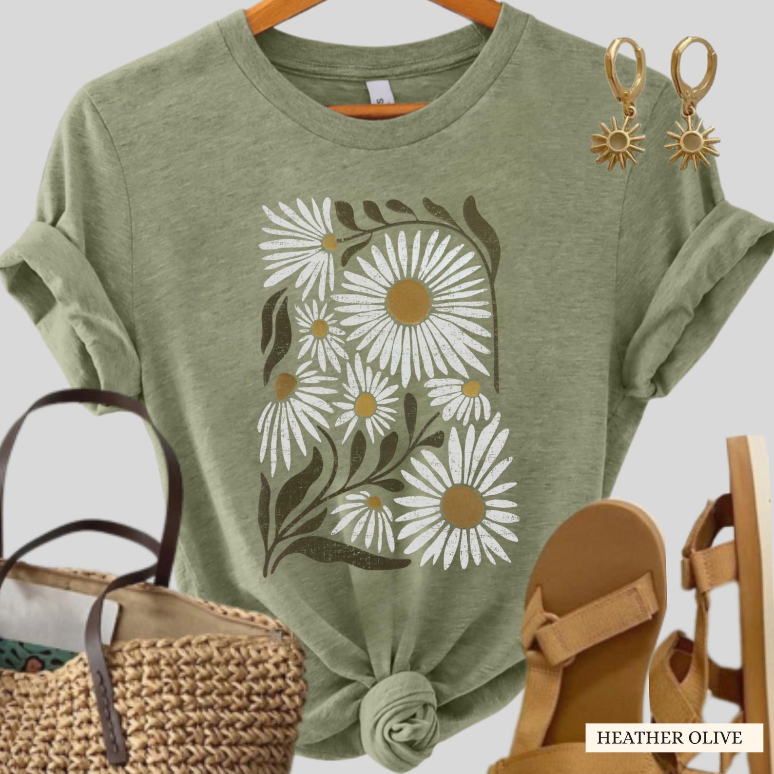 Lazy Daisy T-Shirt: Botanical Wildflower Tee, gift, cotton, S-4XL 2XL