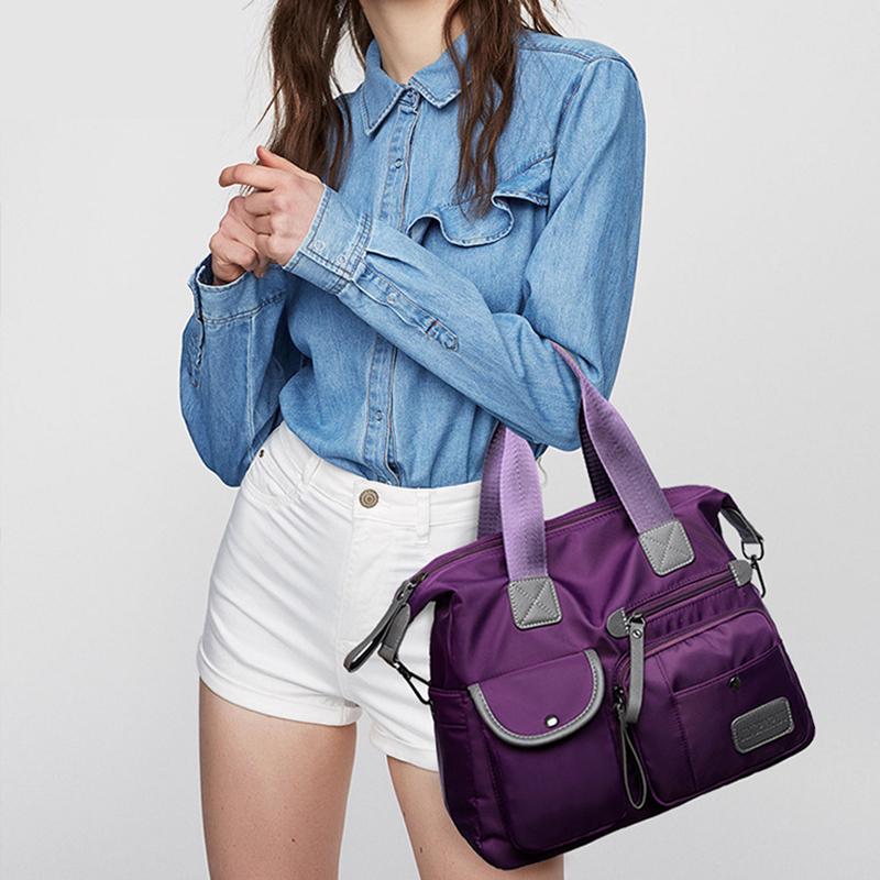 Kadınlar için Çok İşlevli Günlük Çantalar Büyük Kapasiteli Messenger Tote Naylon Çapraz Çantalar Omuz Çantası Tote'lar