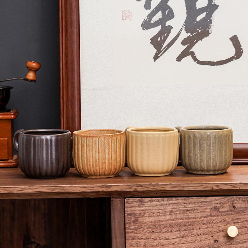 Creative Ceramic Coffee Cup High Value Afternoon Tea Latte Cup Household Water Cup Coarse Pottery Mug