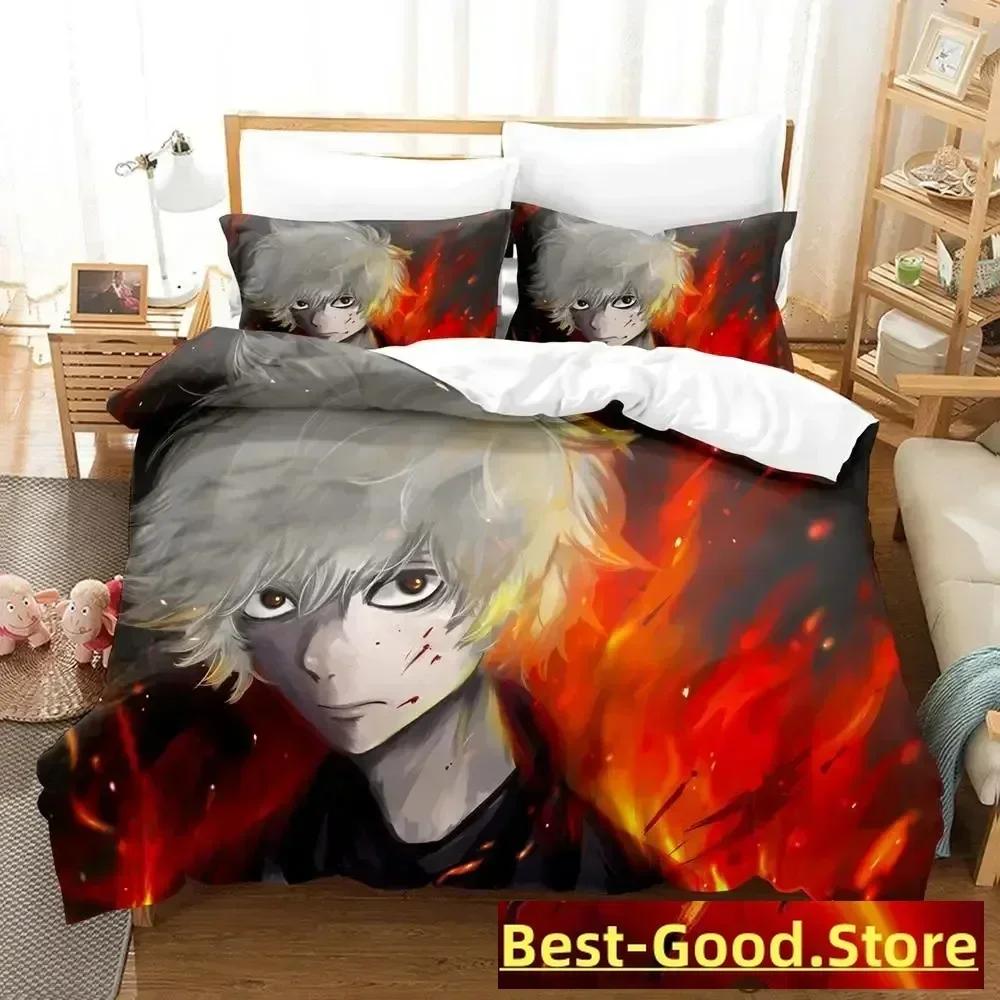 Cool Hell's Paradise Bedding Set Duvet Cover Sheet Printed Bed Set Pillowcase Bed Full Queen King Size Comforter Bedroom