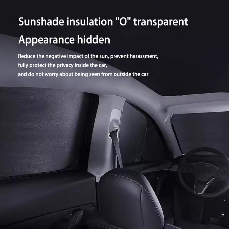 For Tesla ModelY Juniper2025 Sun Shade Front Rear Side Window Sunshade Windshield Sun Visor Outdoor Camping Interior Accessories