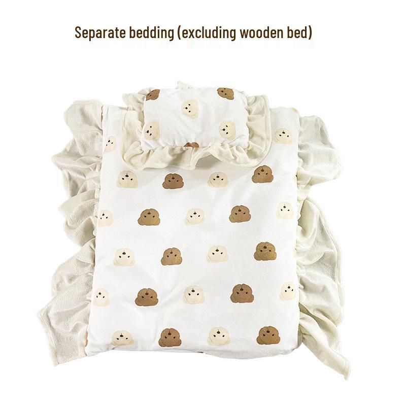 Solid Wood Washable Cat & Dog Bed - Four Seasons Princess Pet Nest