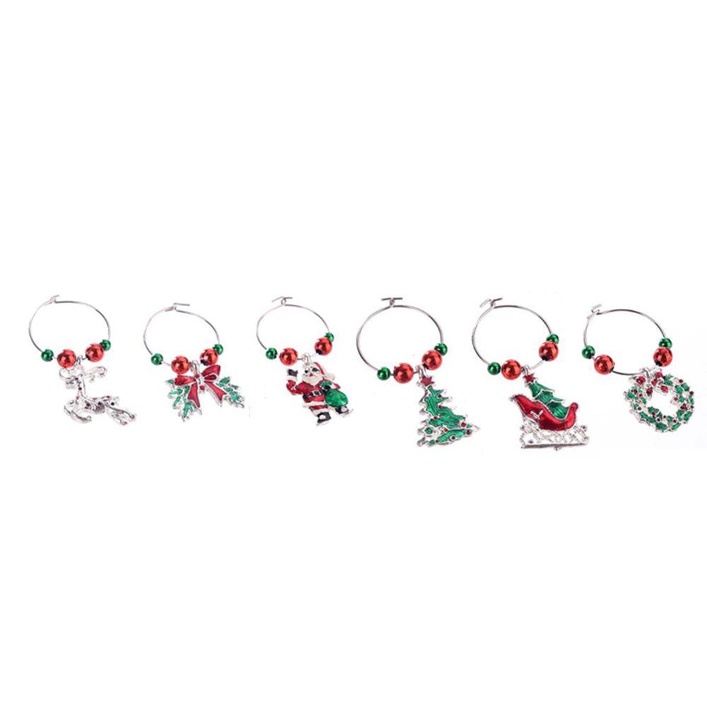 Table Decoration Xmas Marker Christmas Pendants Christmas Decoration Party Accessories Wine Rings