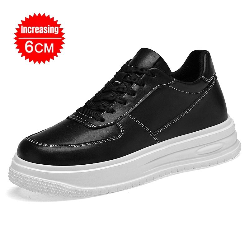 

6cm 8cm Platform Elevator Shoes Man Lifting Board Shoes Women Height-Increasing Flat Sneakers Enhancing Increase Casual Shoes 36