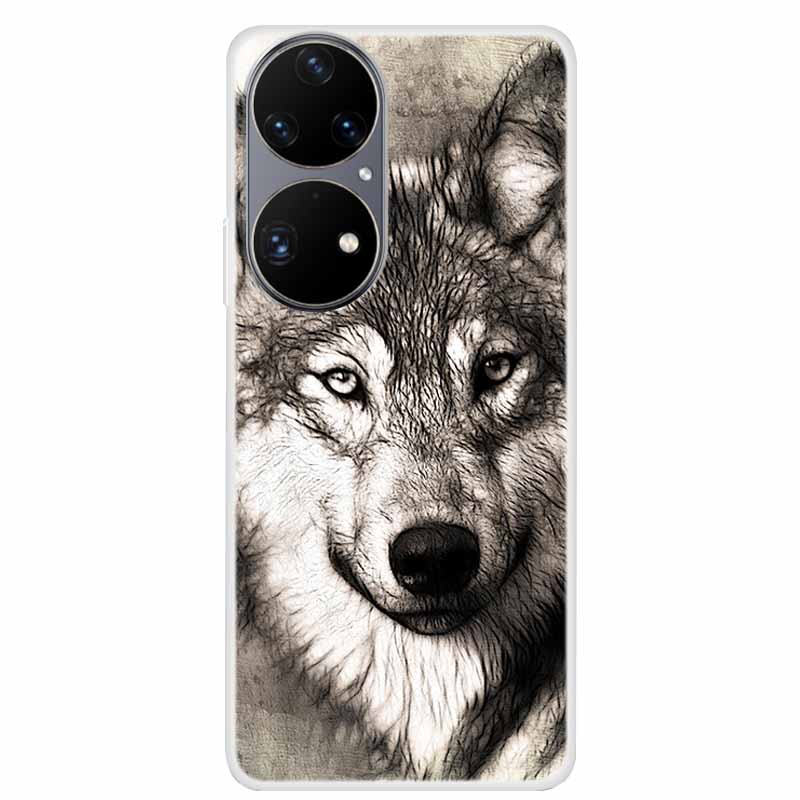 For Huawei P50 Pro Case P50 P50E Clear Fashion TPU Silicone Shockproof Phone Case for Huawei P50 Pro Case P 50 Protective P50Pro