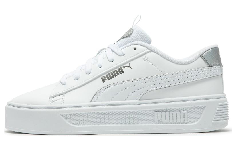 PUMA SmashPlatform V3 Pop Up Metallics White Women s 392504-02 37