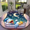 1pc Mickey And Donald Duck Pastel Floral Carpet for Room Floor Mat, Comfortable Office Chair Printed Round Rug, Beautiful Hotel Rug