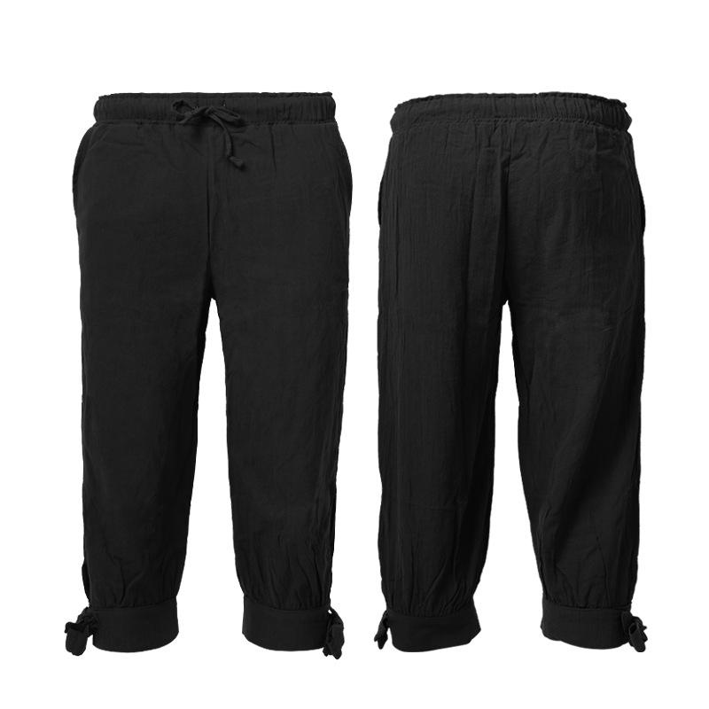 Men's Casual Pirate-Style Ankle Strap Quick Dry Pants for Summer