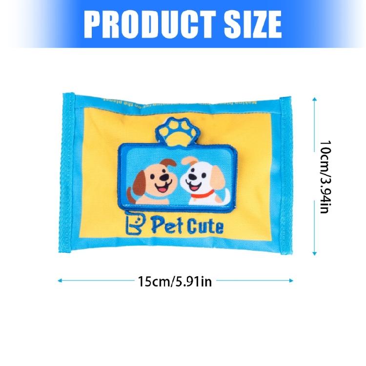 Fun Wet Wipes Treats Feeder Sniffing Training Toy For Dog with Noise Maker And Reward Pouches Enhancing Cognitive Skill