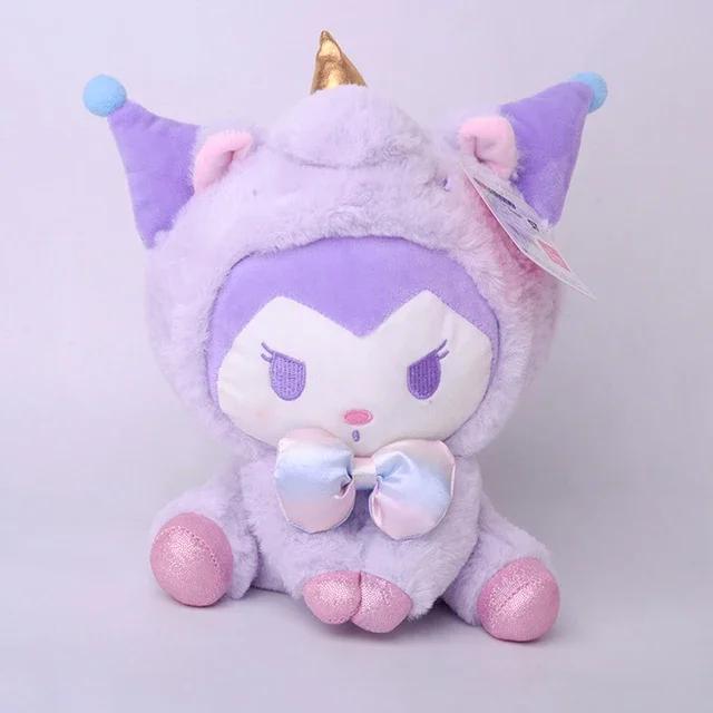 23CM Sanrio Kawali Tiger Kuromi Hello Kitty My Melody Cinnamoroll Plush Pillow Anime Kid Toy Cartoon Collection Gift