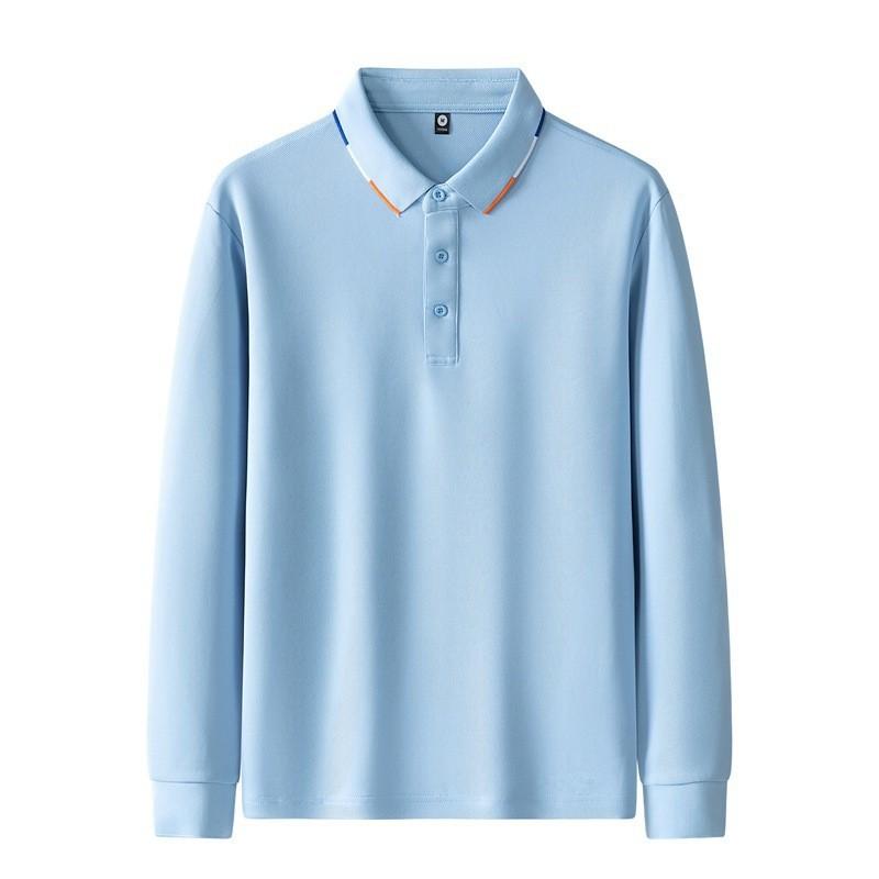 Men's Long Sleeve Polo Shirts Button Casual Work Pullover Shirts Moisture Wicking Lightweight Golf Shirts Regular-Fit Collared Tee Shirt for Men