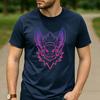 Neon Pink Purple Gradient Protogen Mechanical Furry Fursona T Shirt Unisex 100 Cotton Loose Fit Furry Fan Gift Tops Unisex Tees