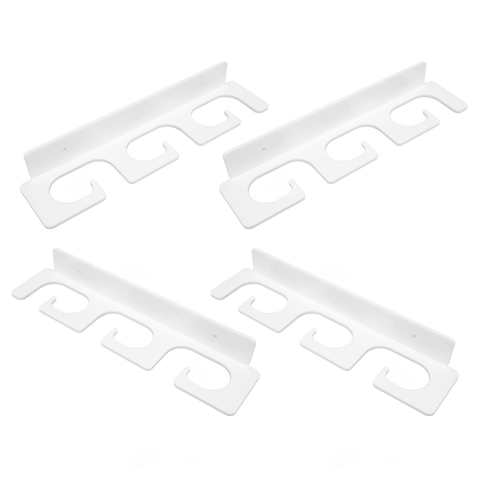 

4Pcs Fishing Rod Holder Rugged Space Saving Stylish Holding 6 Rods Wall Mounted Fishing Pole Rack for Indoor Outdoor белый