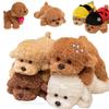 33-48cm Cartoon Teddy Dog Plush Doll Lying Wearing Bee Ladybug Cape Teddy Dog Plush Toy Home Decoration Gift For Boys And Girls