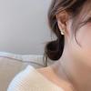 Bow Pearl Cute Stud Earrings With Crystals Mouse Trendy Charm Accessories Cartoon for Women Simple Bow Earring Wedding Gift