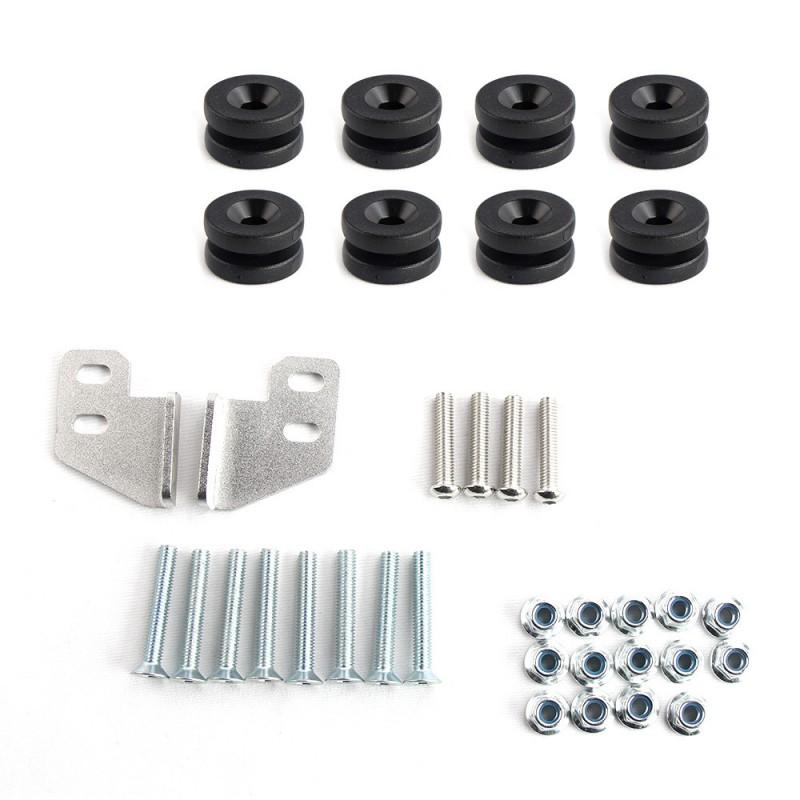 Motorcycle Aluminum Rear Storage Box Accessory Kit With Quick-Release Mount Lock Core Fasteners Side Case Hardware