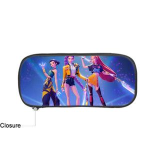 Huntrix Kpop Printing Peripheral Soft Pencil Bag Witch Hunter School Student Pencil Stationery Case (as the picture,Double layer pencil case)