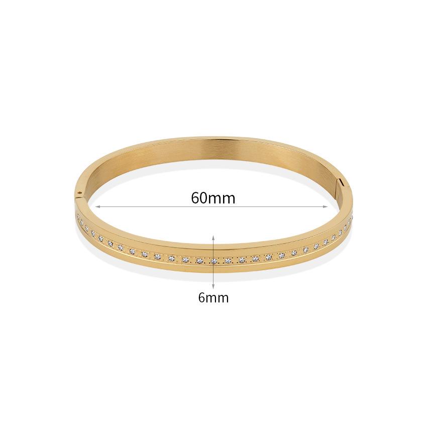 Personalized Trend Surround With Fine Diamond Gypsy Titanium Steel Bracelet