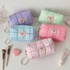 Quilted Storage Bag Korean Pencil Case Pen Bag Pencil Pouch Korean Style Stationery Bag  School