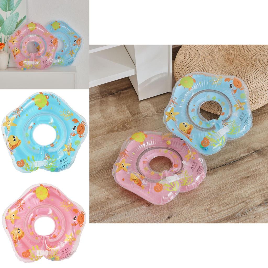 Baby Inflatable Swimming Ring Neck Float For Newborn Infant Toddler Bath Neck Collar 6 Months 0 Years Old Kids