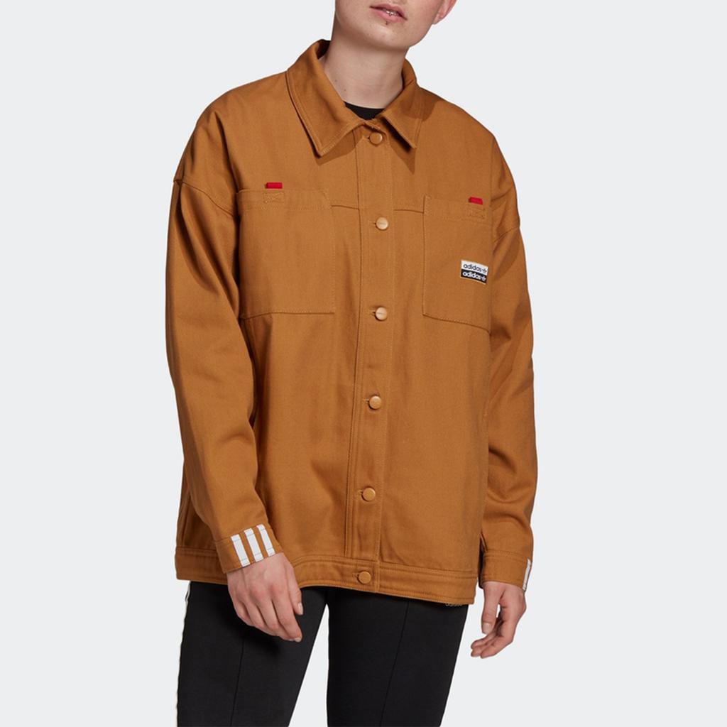 Adidas Originals Three Stripes Long Sleeve Utility Jacket Women Jackets Light-Brown GD2994