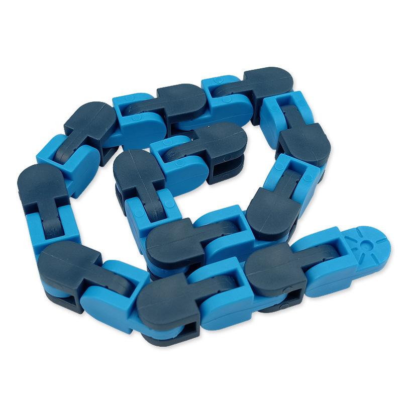 24 Knots Wacky Tracks Snap And Click Fidget Antistress Chain Toy For Children Kids Bike Chain Stress Relief Adult Sensory Gifts