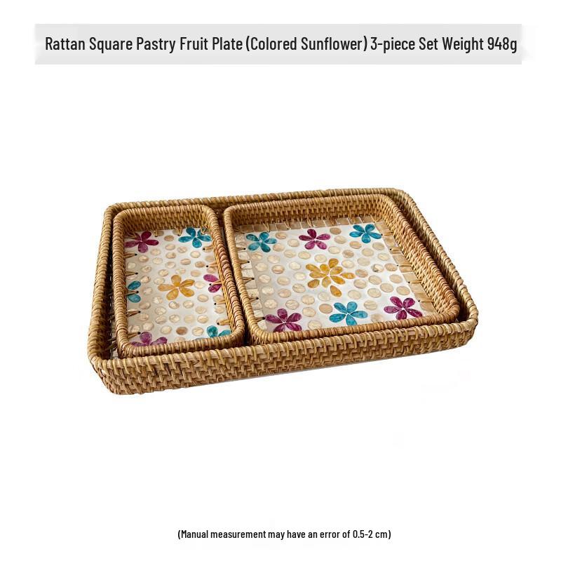 Dajujiang Hand-Woven Rattan Decorative Tray