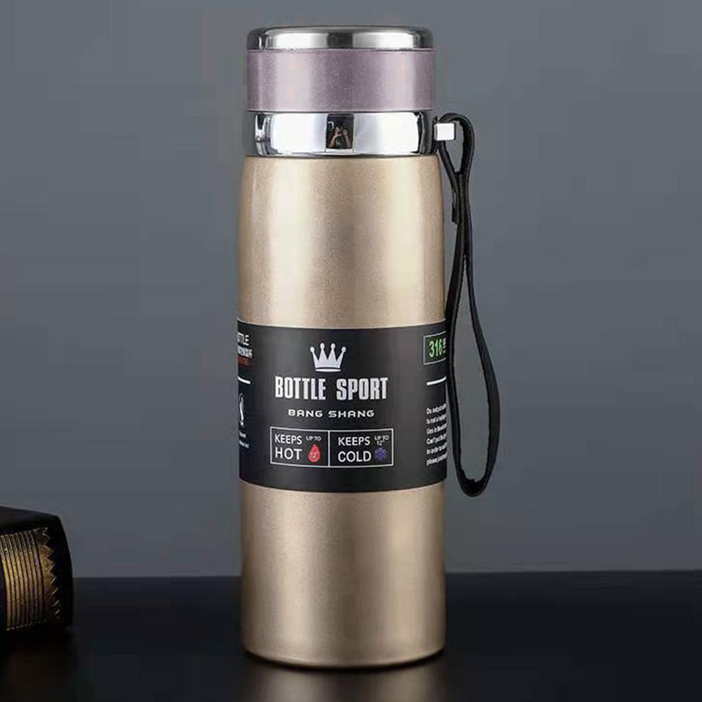 Efficient Vacuum Insulated Drink Mug Portable Insulation Mug 1000ML Stainless Steel Bottles for Sports and Camping
