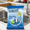 Jaysuing Drain Cleaner Powder Effective Decomposition Powerful Cleaning Deodorize Maintenance Gentle Formula Sink Drain Powder