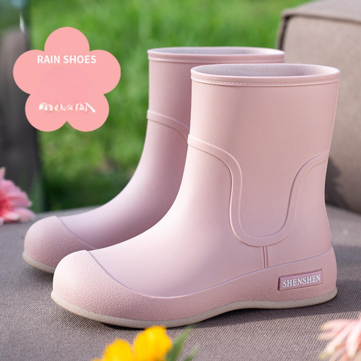

Новые модные женские дождевые туфли, незаменимая водонепроницаемая обувь для садоводства на открытом воздухе, с противоскользящей поверхностью и устойчивостью к истиранию 40 розовый