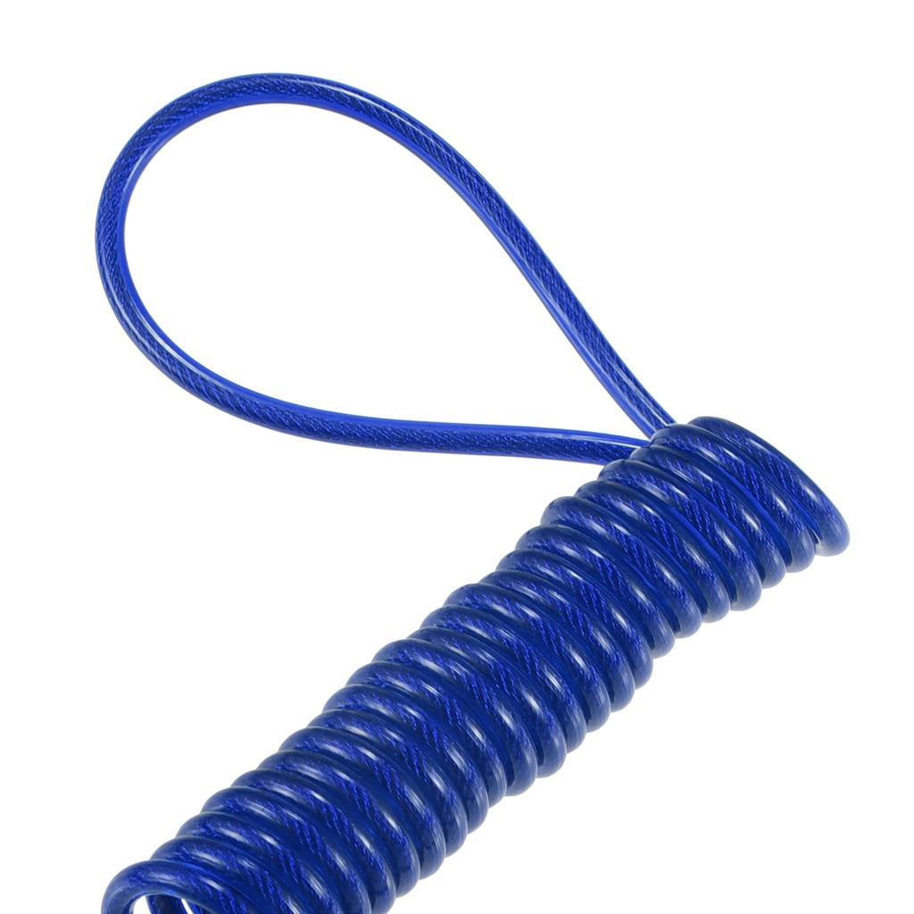 ACROPIX Blue Motorcycle Disc Lock Cable Universal Anti-theft Wheel Lock Replacement - Set of 1