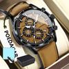 Luxury Top Men Wristwatch Quartz Original Leather Watches Date Chronograph Waterproof Luminous Watch +Box