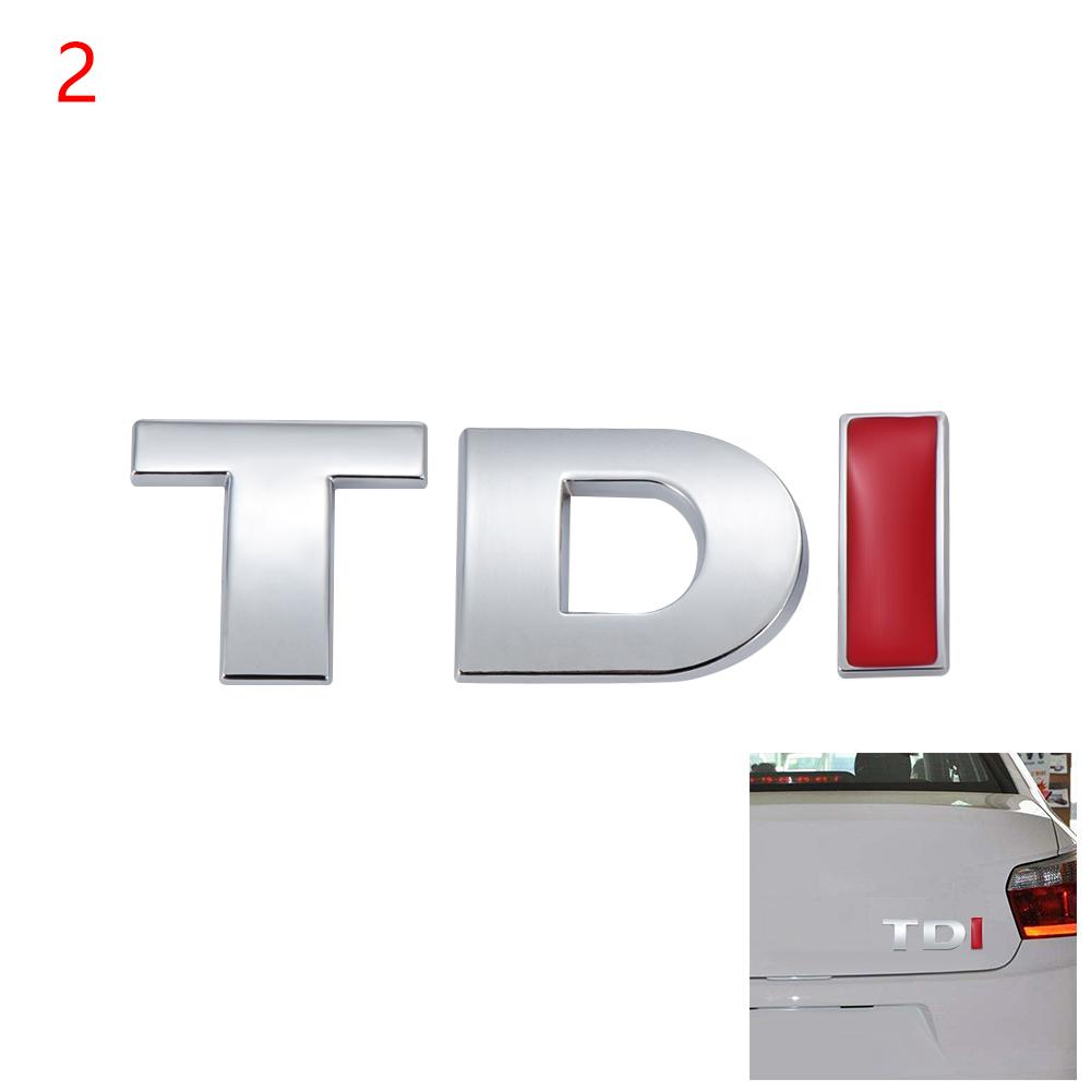 Emblema Badge DIY TDI 3D Decalcomania Auto Cofano Bagagliaio Adesivo Auto Portellone Veicolo