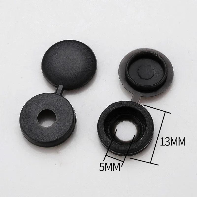 10/500PCS Motorcycle Car Screw Caps Nuts Covers Foldable Snap Protective Cover Hinge Plastic Button Furniture Upholstery Cover