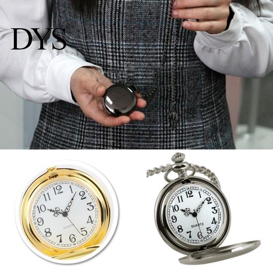 Retro Vintage Herre Steampunk Glat Overflade Vedhæng Kæde Klassisk Lommelygte