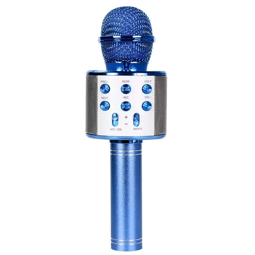 Handheld Wireless Bluetooth Karaoke Microphone Hifi Sound USB Speaker Microphone for Kids Music Player Singing Recorder Home KTV