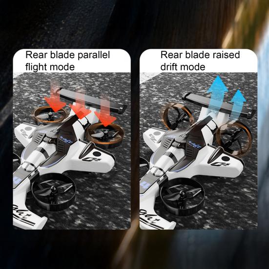 Jucărie Drone Mașină Zburătoare 2-în-1 Control de la Distanță Mini Quadcopter Aer-Sol Mașinuță Jucărie Copii Adulți Începător 2.4GHz RC Aeronavă Stunt Mașină Drift Jucărie