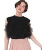 Titibait Sleeveless Tulle Docking Free ADJR6071 Women's Top, Size, Black,