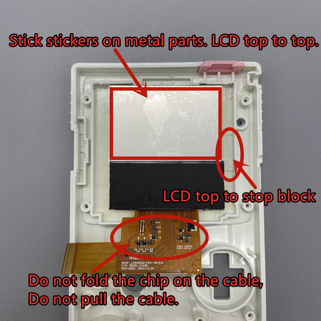 2.2 inches GBC LCD High brightness LCD screen for Gameboy COLOR GBC, plug and play without welding and shell cutting